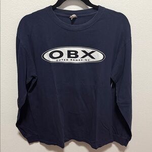 Anvil Navy Outer Banks, NC (OBX) Long Sleeved Tee